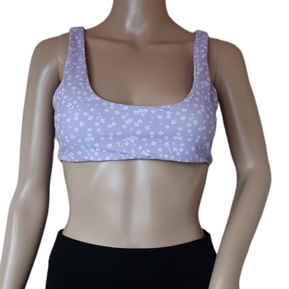 Romwe Purple Daisy Bikini